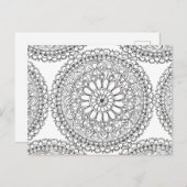 Mandala Adult Coloring Boho Pattern Briefkaart (Voorkant / Achterkant)