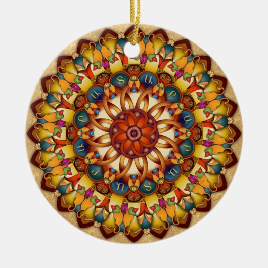 Mandala Ararat V2 Keramisch Ornament (Voorkant)
