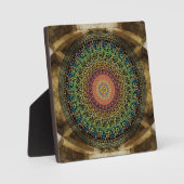 Mandala Armeense alfabet Plaque met Easel Fotoplaat (Voorkant)