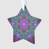 Mandala Art Fractal Coloré Avec Étoile Rose (devant)