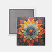 Mandala Art Geweven Bloem Magneet (Voorkant / Achterkant)