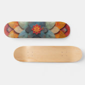 Mandala Art Geweven Bloem Skateboard (Horizontaal)