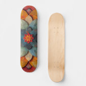 Mandala Art Geweven Bloem Skateboard (Voorkant)