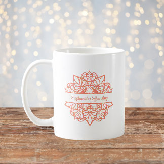 Mandala Art Nom personnalisé Café Mug