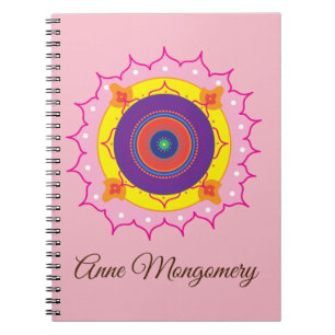 Mandala Art, Nom personnalisé Carnet spiral