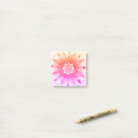 Mandala Art Post-it Notes (Sur un bureau)