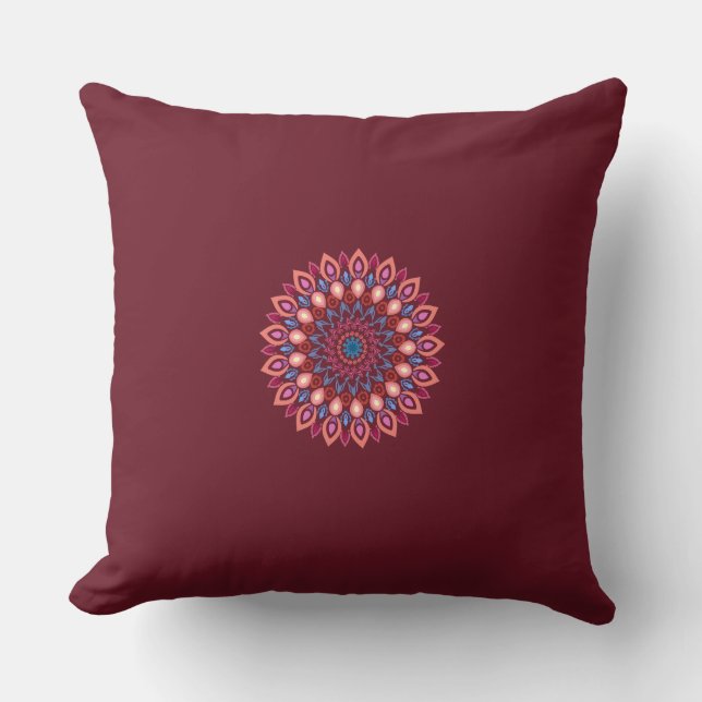mandala art Throw Pillow Kussen (Voorkant)