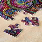 Mandala artistique licorne en puzzle difficile (Côté)