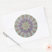 Mandala Artwork Ronde Sticker (Envelop)