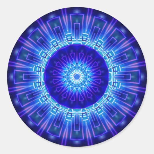 Mandala Atlantis gecreëerd door Tutti Ronde Sticker (Voorkant)