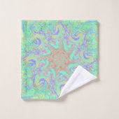 Mandala aux couleurs pastel vives (Gant de toilette)