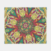 Mandala Bandana:  naadloos design. Fleece Deken (Voorkant (Horizontaal))