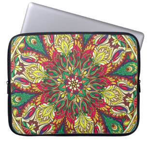 Mandala Bandana: naadloos design. Laptop Sleeve