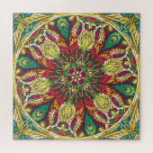 Mandala Bandana: naadloos design. Legpuzzel (Horizontaal)
