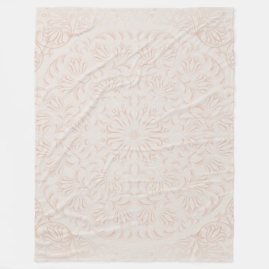 Mandala Baroque Flower Pattern Design Fleece Deken (Voorkant)