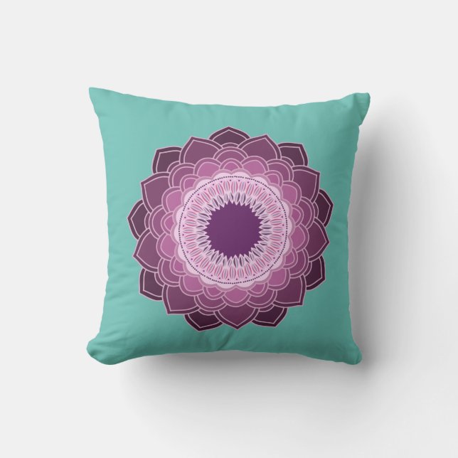 Mandala bedrukt kussen (Voorkant)