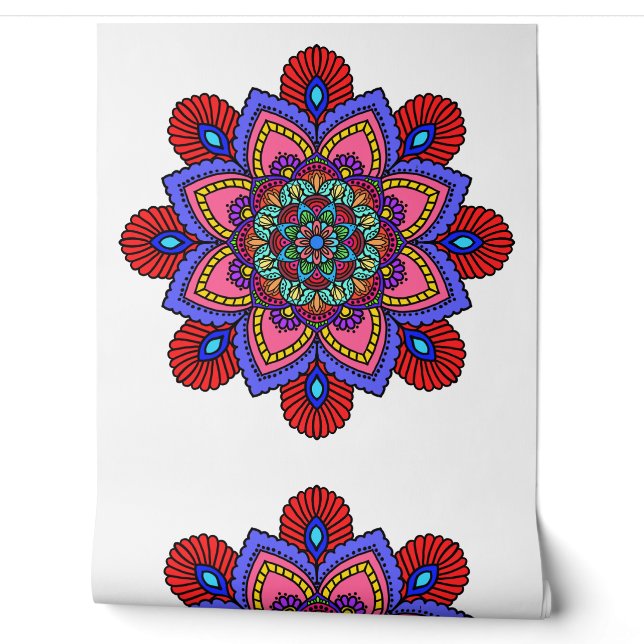 Mandala behang (Afrollen)