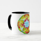 Mandala Black 325 ml Ringer Mug (Devant gauche)