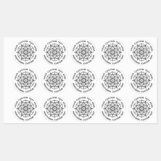 Mandala Black and White label (Vel)