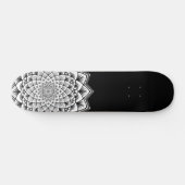 Mandala Black en White Pattern Skateboard (Horizontaal)