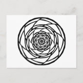 Mandala Black White Minimal Coloring Briefkaart (Voorkant)