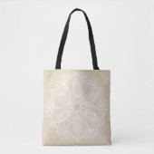 Mandala blanc exotique sur Sac fourre-tout Arrière (Devant)
