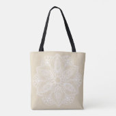 Mandala blanc exotique sur Sac fourre-tout Arrière (Dos)