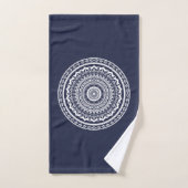 Mandala Blanc Laissez la mer vous libérer (Serviette à main)