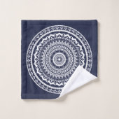 Mandala Blanc Laissez la mer vous libérer (Gant de toilette)