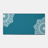 Mandala blanc sur fond bleu (Recto)