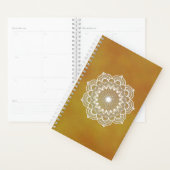 Mandala blanc sur fond doré (Devant avec enveloppe)
