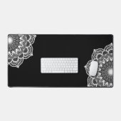 Mandala blanc sur fond noir (Clavier et souris)
