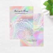 Mandala blanc sur les cartes d'oreille à affichage (Bureau)