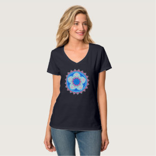 Mandala Blauw Roze T-shirt