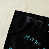 Mandala Blauw Vet Modern Levendig Mandala Strandlaken (In situ)