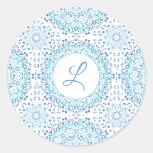 Mandala blauwe sticker