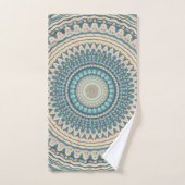 Mandala bleu clair Turquoise  (Serviette à main)