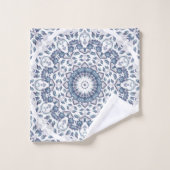 Mandala bleu poussiéreux  (Gant de toilette)