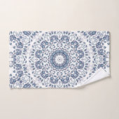 Mandala bleu poussiéreux  (Serviette à main)