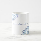 Mandala bleu sur Mug blanche modifiable (Centre)