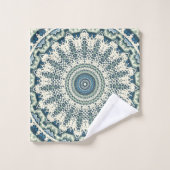 Mandala bleu tribal (Gant de toilette)