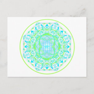 Mandala_bleu_vert Briefkaart
