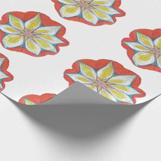 Mandala Bloem Drawing Wrapping Papier (Hoek)