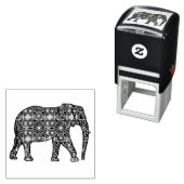 Mandala-bloem-olifant Zelfinktende Stempel (In situ)