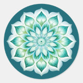Mandala / Bloem Ontwerp  Ronde Sticker (Voorkant)