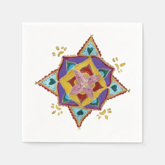 Mandala Bloem Papieren Servetten (Voorkant)