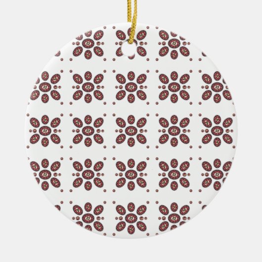 Mandala Bloem Patroon Keramisch Ornament (Voorkant)