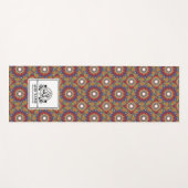 Mandala bloemen monogram aangepaste naam letter A Yogamat (Voorkant (horizontaal))