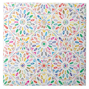 mandala bloemen tegel tegeltje