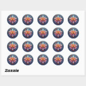 🌸 Mandala-bloemkunstcadeau voor Boho-decorliefheb Ronde Sticker (Vel)